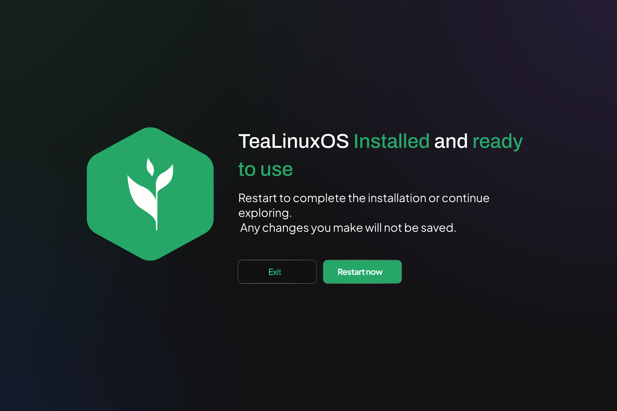 Installation Stage Finalizing