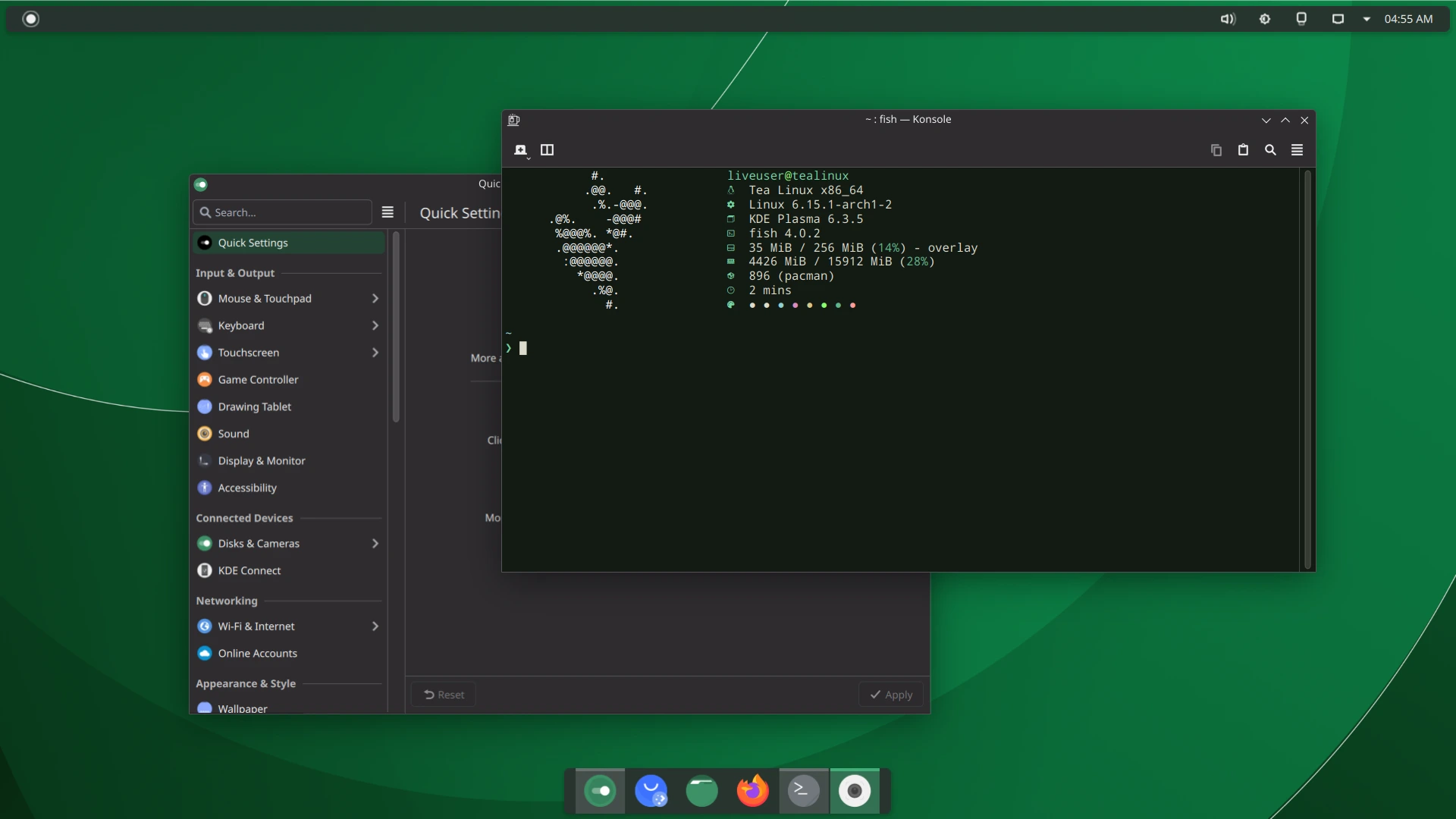 TeaLinux Plasma Desktop