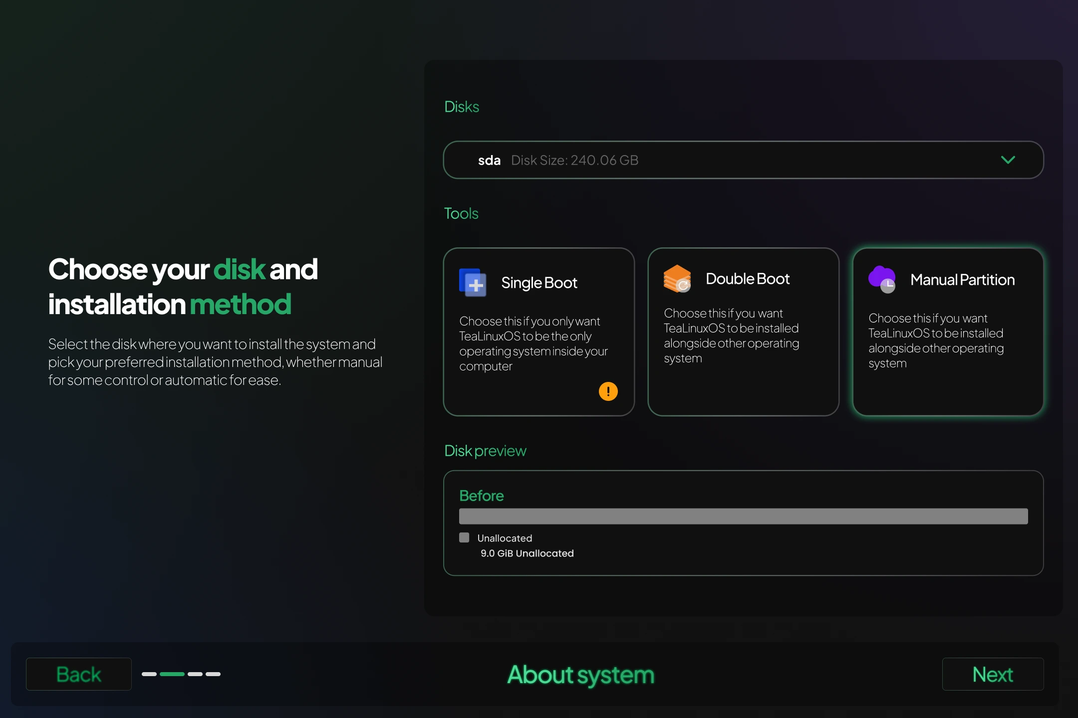 Manual Partition Preview